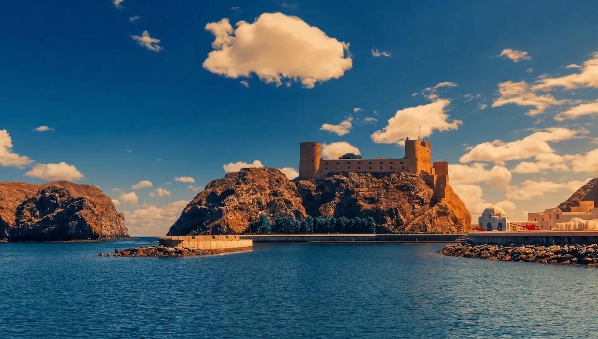 قلعة الجلالي المطلة على ميناء مسقط القديمة، عُمان